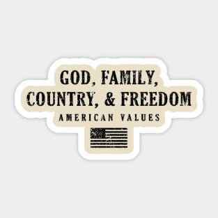 God, Family, Country, and Freedom Sticker
